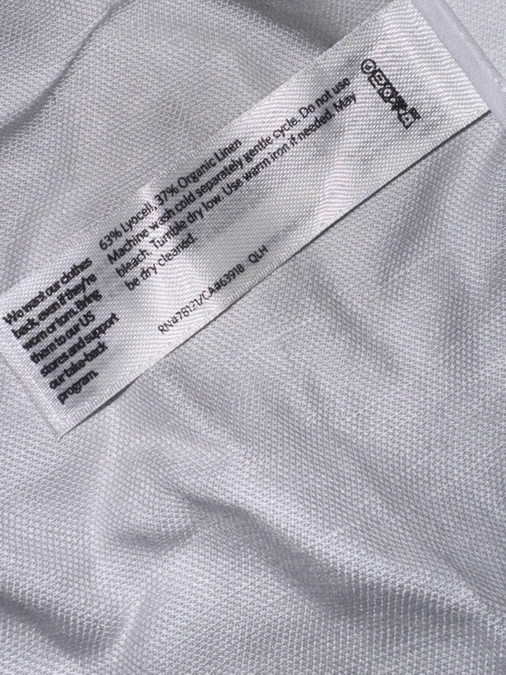 Eileen Fisher White Open-Front Linen-Blend Blazer - Picture 3 of 4
